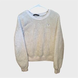 Abercrombie & Fitch sweater sweatshirt pullover
cream Fleece soft women medium